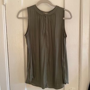 Loft Olive Green Keyhole Tank Top